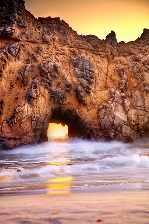Portal to the Sun - Sea Arch at Pfeiffer Beach, Big Sur, CA