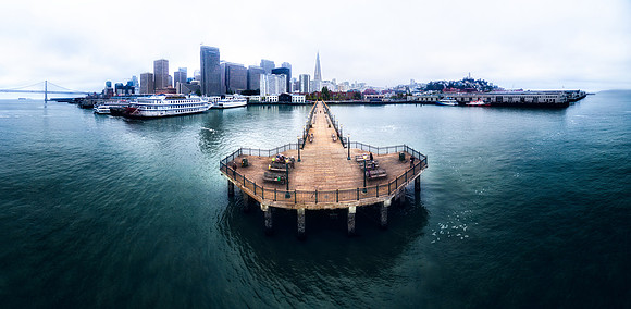 Pier 7, San Francisco Aerial Panorama