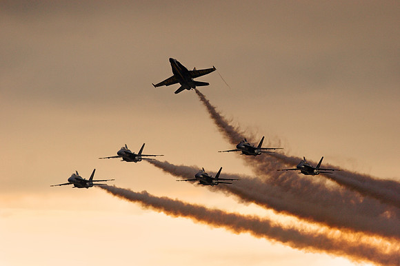 Blue Angels at Dusk