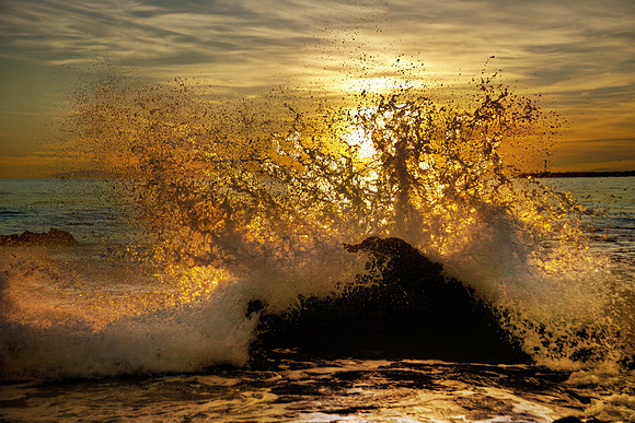 Frozen Wave at Sunset
