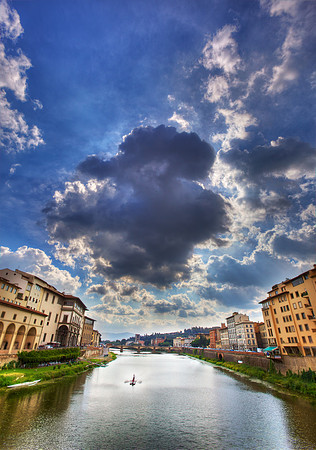 River Arno Rower - Florence, Italy