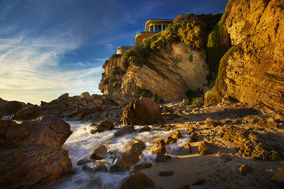 Empty Mansion on the Sea Cliffs - Corona del Mar, CA